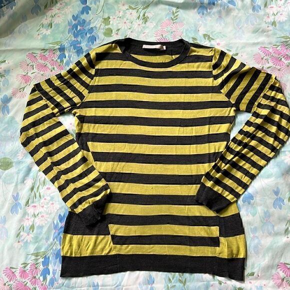 Jason Wu Striped Silk Top - L - Picture 1 of 9